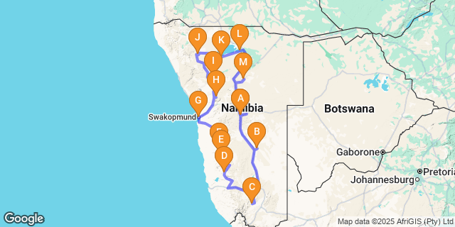 24 Days Best of Namibia Accommodated Self Drive