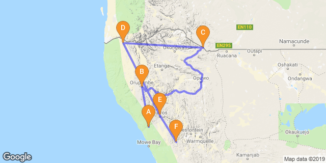 Kaokoland and Kunene River (PTS02) Lodge and Camping Safari 7 Days 6 Nights