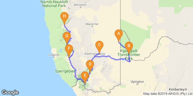 Splendid Deserts of Namibia (G07) GUIDED TOUR 15 DAYS 14 NIGHTS